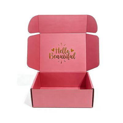 Custom Pink Small Heavy Duty Cardboard Mail Box untuk Parfum Cookie Candle Pengemasan Kue Coklat